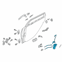 OEM Hyundai Genesis Latch Assembly-Rear Door, LH Diagram - 81410-B1000