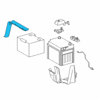 OEM 2018 Toyota Highlander Battery Hold Down Diagram - 74404-0E060