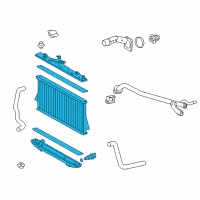 Genuine Toyota Highlander Radiator Assembly diagram