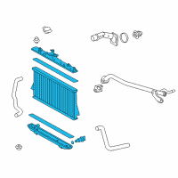 OEM 2017 Toyota Highlander Radiator Assembly Diagram - 16400-0V230