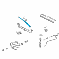 OEM Lexus Windshield Wiper Arm Assembly, Left Diagram - 85221-53080