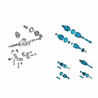 OEM Toyota Highlander Axle Shaft Assembly Diagram - 42340-48030