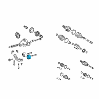 OEM 2009 Lexus RX350 Cushion, Rear Differential Mount, NO.1 Diagram - 41651-0E020