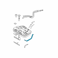 OEM 2004 Hyundai Tiburon Band Assembly-Fuel Tank LH Diagram - 31210-2C500