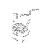 OEM 2003 Hyundai Tiburon Hose-Check Valve To Vapor Tube Diagram - 31147-2D560