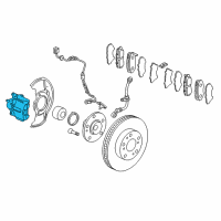 OEM Honda CR-V Caliper Sub-Assembly, Right Rear Diagram - 43018-S9A-A00