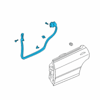 OEM 1997 Acura Integra Weatherstrip, Right Rear Door (Lower) Diagram - 72810-ST8-013