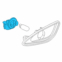 OEM Hyundai Venue Side Repeater Bulb Holder Assembly Diagram - 92340-K2000