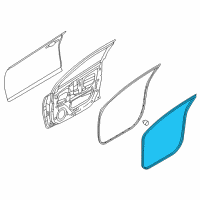 OEM 2020 Hyundai Accent Weatherstrip-Door Body Side LH Diagram - 82110-J0000