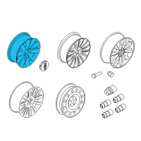 OEM 2016 Lincoln MKS Wheel, Alloy Diagram - DA5Z-1007-A