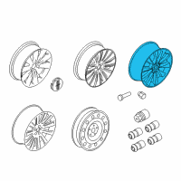 OEM 2012 Lincoln MKS Wheel, Alloy Diagram - AE9Z-1007-G