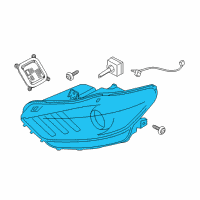 OEM Ford Mustang Composite Headlamp Diagram - FR3Z-13008-K