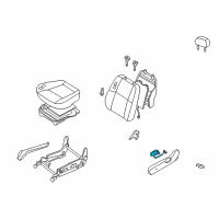 OEM 2000 Infiniti QX4 Front Seat Switch Assembly, Left Diagram - 87066-1W306