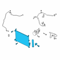 OEM Nissan Versa Condenser & Liquid Tank Assy Diagram - 92100-9EK0A