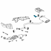 OEM Toyota C-HR Muffler & Pipe Hanger Diagram - 17575-37030