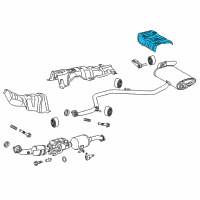 OEM 2016 Toyota Prius Heat Shield Diagram - 58327-47040