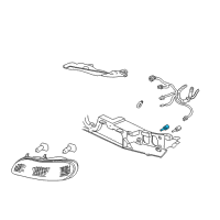 OEM 1997 Oldsmobile Cutlass Headlamp Assembly Adjuster Diagram - 22609039