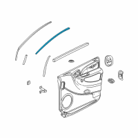 OEM 2006 Dodge Grand Caravan Molding-Front Door Closeout Diagram - 5020498AA