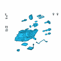 OEM Lexus RX350 Headlamp Assembly, Left Diagram - 81150-0E061