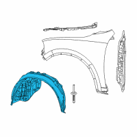 OEM 2014 Dodge Durango SILENCER-WHEELHOUSE Inner Diagram - 57010368AL