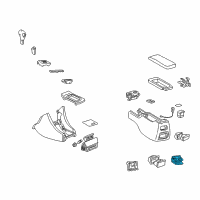 OEM 1997 Lexus ES300 Rear Console Box Cup Holder Diagram - 55630-33010-C0