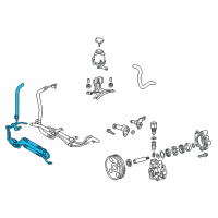 OEM 2015 Toyota Tundra Power Steering Cooler Tube Diagram - 44402-0C012