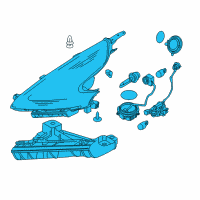 OEM 2015 Nissan 370Z Passenger Side Headlight Assembly Diagram - 26010-1EA0C