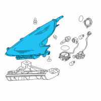 OEM 2016 Nissan 370Z Headlamp Housing, Driver Side Diagram - 26076-6GA2A