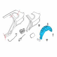 OEM BMW X5 Cover, Wheel Housing, Rear Left Diagram - 51-48-7-290-669