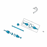 OEM Honda Insight Shaft Assembly, Driver Side Drive Diagram - 44306-S3Y-950