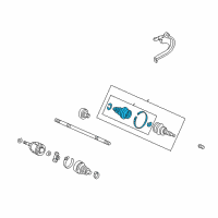 OEM 2001 Honda Insight Boot Set, Outboard Diagram - 44018-SAA-020