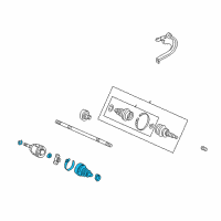 OEM 2000 Honda Insight BOOT SET, INBOARD Diagram - 44017-SAP-901