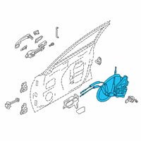 OEM 2020 Nissan Altima Lock & Remote Control Assy-Front Door, Rh Diagram - 80500-9HE0B