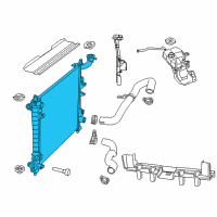 OEM 2014 Dodge Durango Engine Cooling Radiator Diagram - 55038001AH