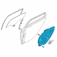 OEM 2015 Hyundai Genesis Rear Right-Hand Door Module Panel Assembly Diagram - 83481-B1000