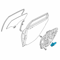 OEM 2016 Hyundai Genesis Motor Assembly-Power Window Regulator Rear, RH Diagram - 83460-B1000