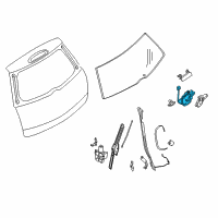 OEM 2009 Nissan Quest Back Door Lock Assembly, Lower Diagram - 90506-5Z200