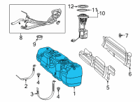 OEM Ram Fuel Tank Rear Diagram - 68160721AA