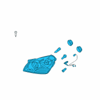 OEM Kia Optima Driver Side Headlight Assembly Diagram - 921012G080