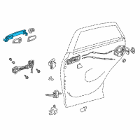 OEM 2012 Lexus CT200h Door Outside Handle Assembly, Right Diagram - 69210-0E050-B0