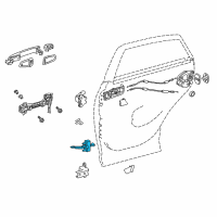 OEM Lexus RX350 Check Assy, Rear Door, RH Diagram - 68630-0E020