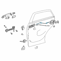 OEM 2015 Lexus RX350 Cable Assy, Rear Door Lock Remote Control Diagram - 69730-0E020