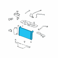 OEM 2008 GMC Sierra 1500 Radiator Assembly Diagram - 19256745