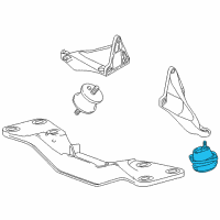 OEM 1998 BMW 750iL Engine Rubber Mount Left Diagram - 22-11-1-092-895