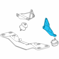 OEM 2001 BMW 750iL Engine Mount Bracket Left Diagram - 22-11-1-094-835