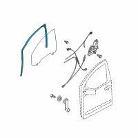 OEM 2015 Nissan Titan Glass Run Rubber-Front Door LH Diagram - 80331-9FM0A