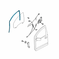 OEM Nissan Armada Glass Run Rubber-Front Door LH Diagram - 80331-9FM0A