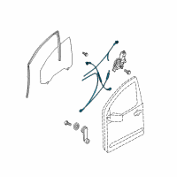 OEM 2004 Nissan Titan Regulator Assy-Door Window, Rh Diagram - 80720-7S200