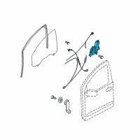 OEM 2015 Nissan Titan Motor Assembly - Regulator, LH Diagram - 80731-9FJ0A