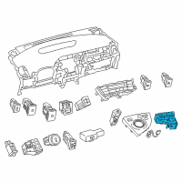 OEM 2015 Toyota Prius Hazard Switch Diagram - 84012-47061